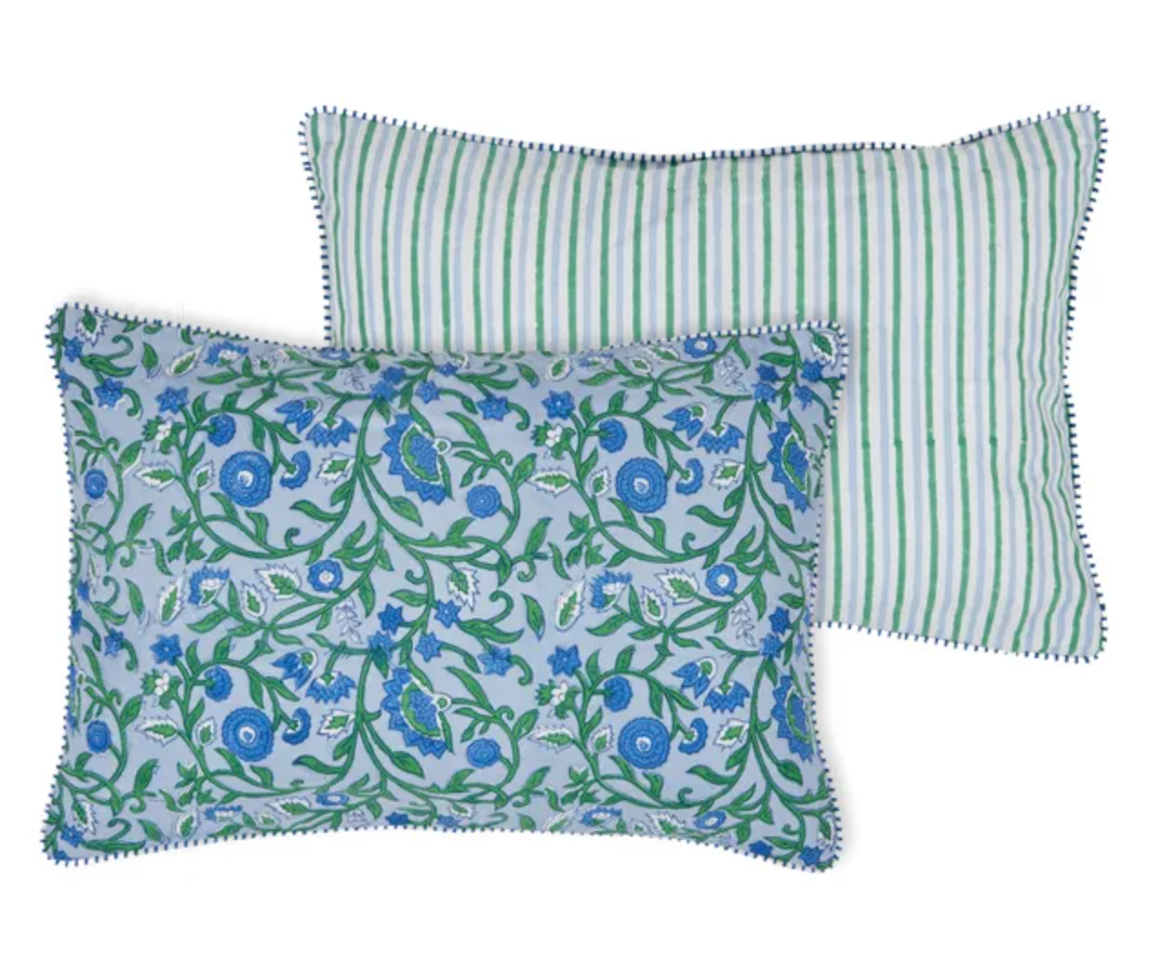 Coast to Coast Anika Cott Block Cushion 35x50cm Emerald