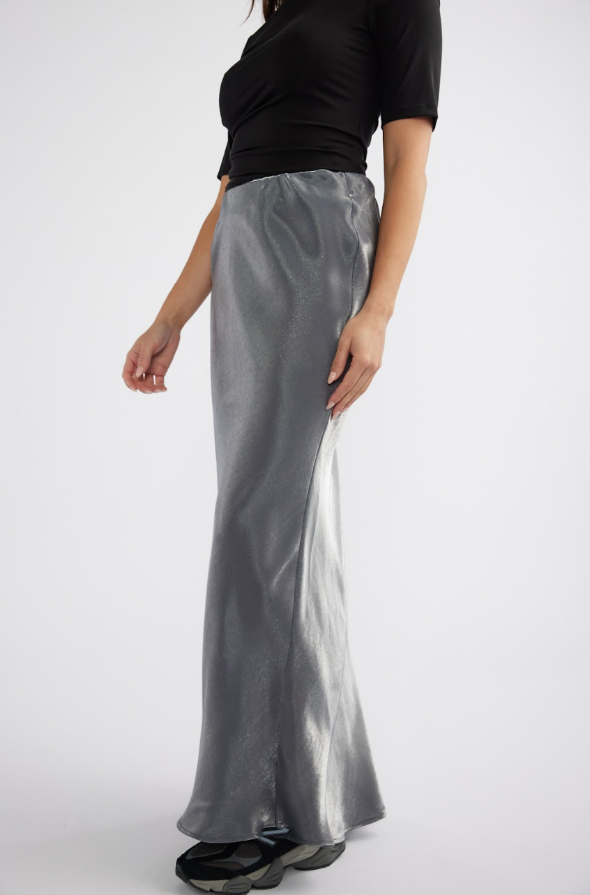 Ena Pelly Lola Metallic Maxi Skirt