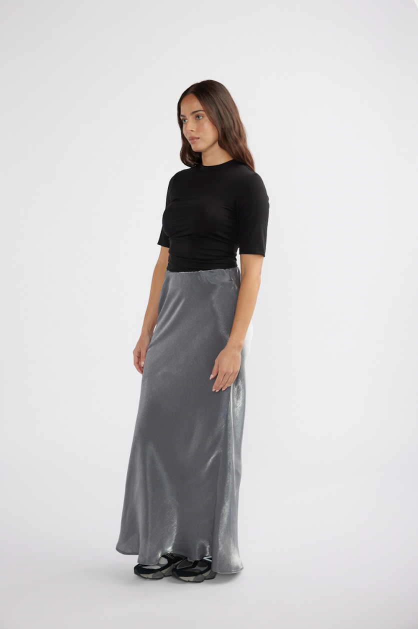 Ena Pelly Lola Metallic Maxi Skirt