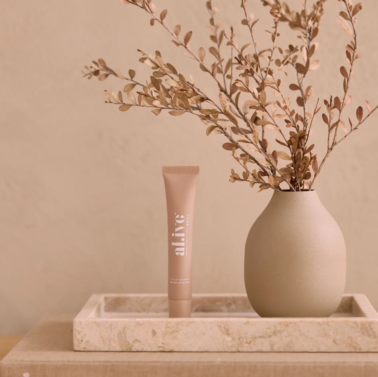 Al.ive Body Tinted Lip Butter - Apricot Shimmer