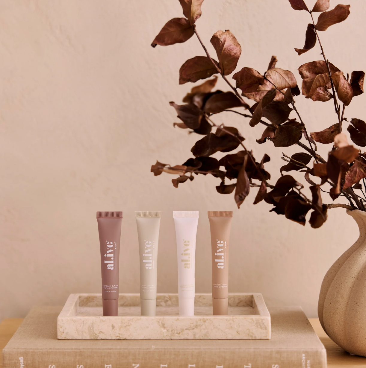 Al.ive Body Tinted Lip Butter - Apricot Shimmer