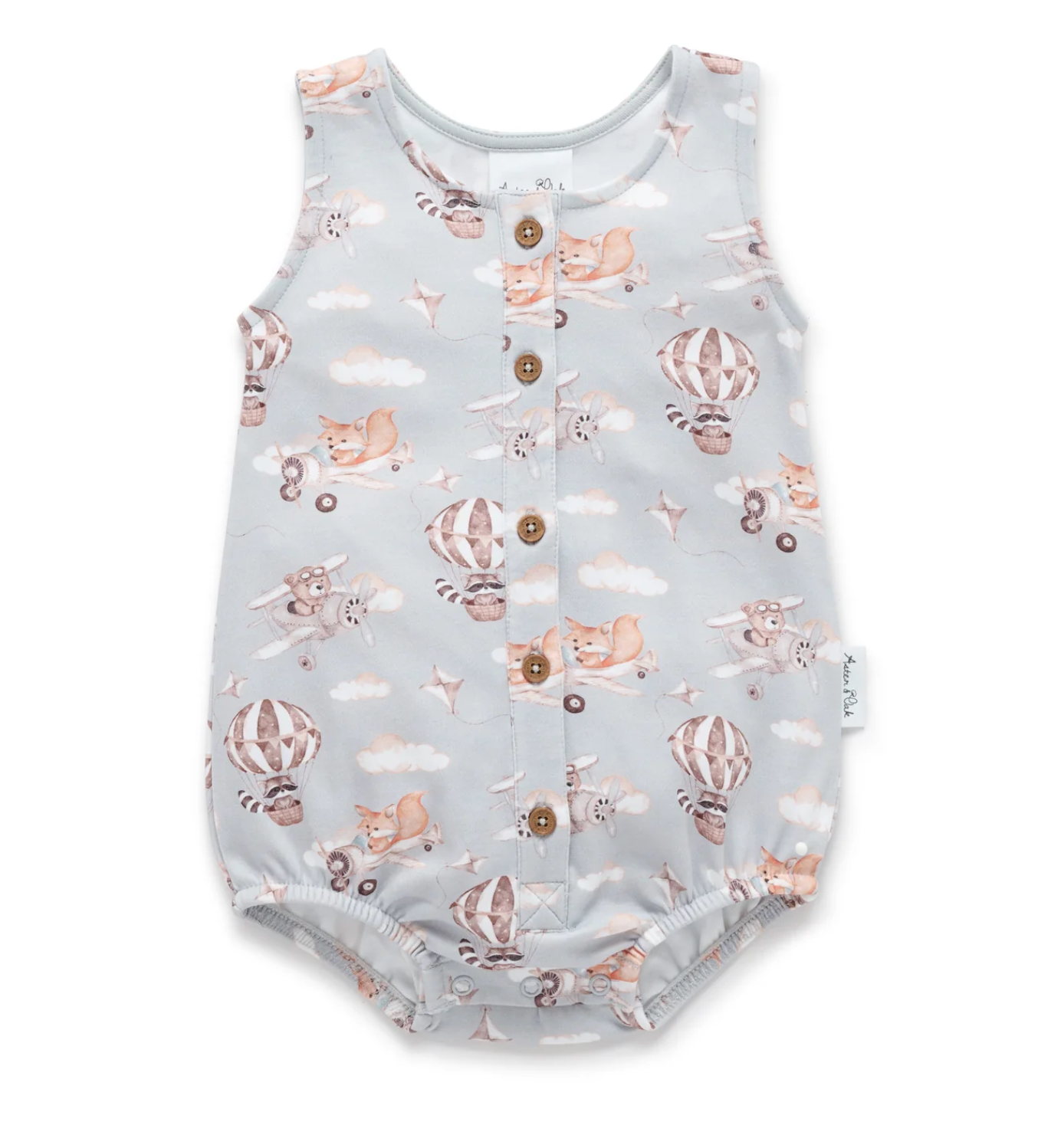 Aster & Oak Flying Friends Bubble Romper