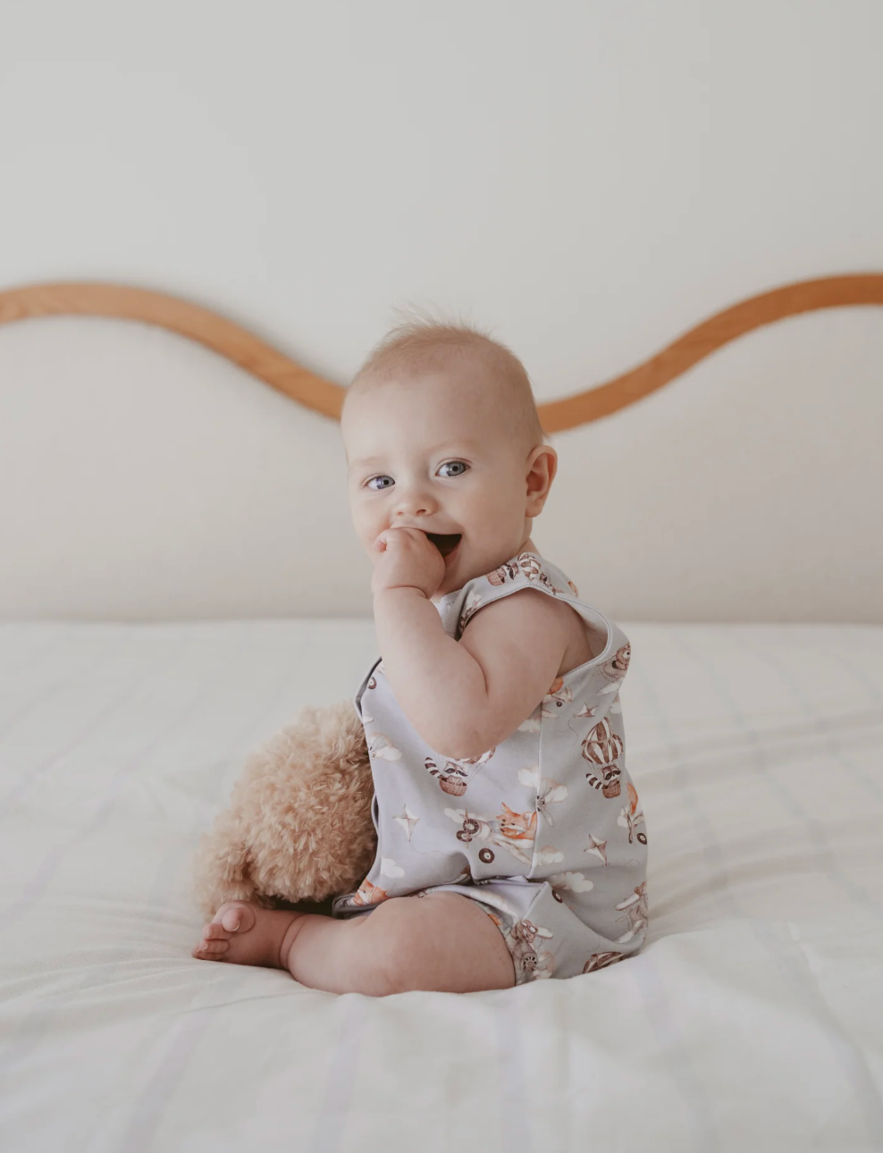 Aster & Oak Flying Friends Bubble Romper