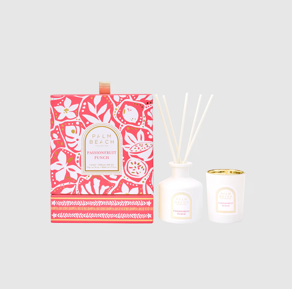 Palm Beach Collection Passionfruit Punch Mini Candle & Diffuser Set