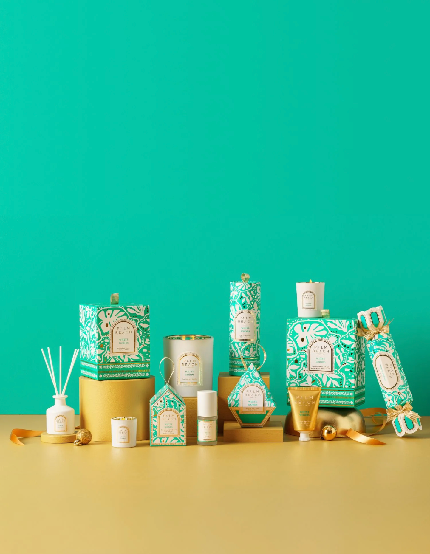 Palm Beach Collection White Woods Mini Candle & Diffuser Set