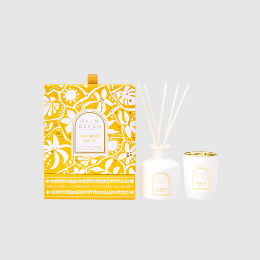 Palm Beach Collection Celebrate Soleil Mini Candle & Diffuser Set