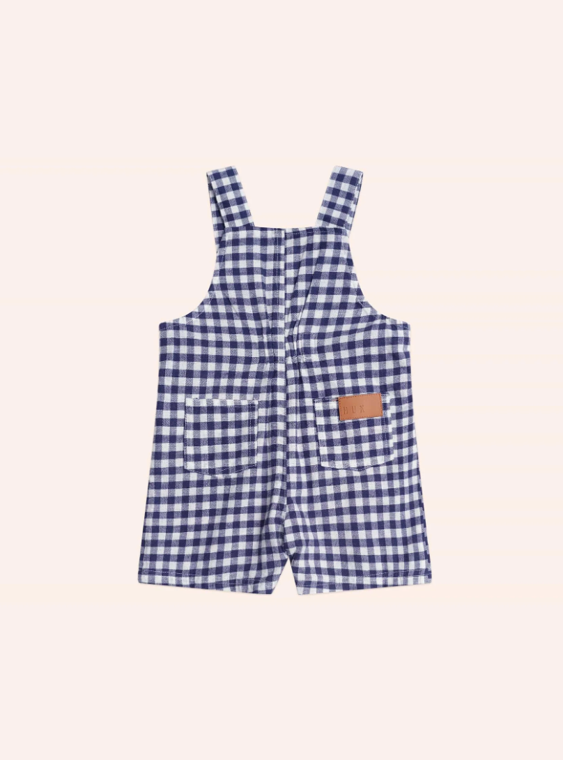 Huxbaby Check Short Overalls