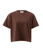 Ceres Life Sofia Boxy Shoulder Tee - Chocolate