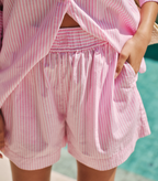Ceres Life Mila Short - Hibiscus Pink Stripe