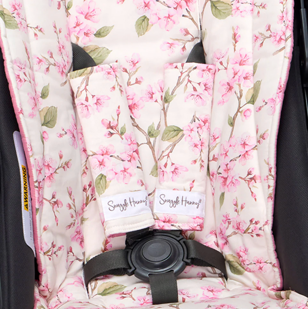 Snuggle Hunny Cherry Blossom Universal Reversible Pram Strap Covers