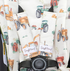 Snuggle Hunny Diggers & Tractors Universal Reversible Pram Strap Covers