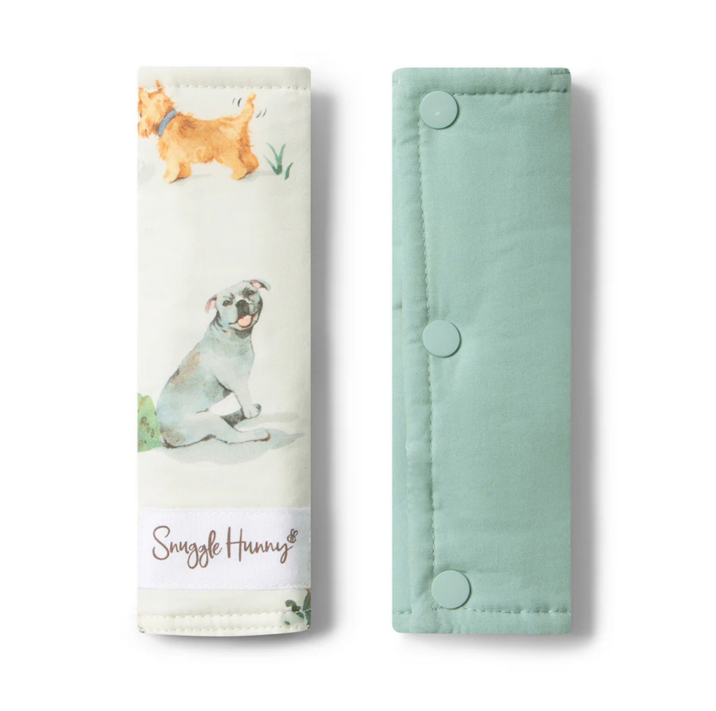 Snuggle Hunny Dog Park Universal Reversible Pram Strap Covers