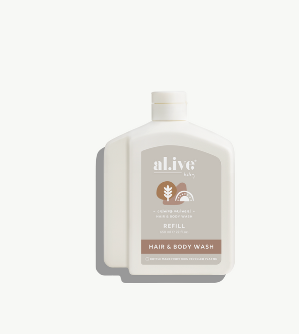 Al.ive Body 650ml Baby Wash Refill  Calming Oatmeal