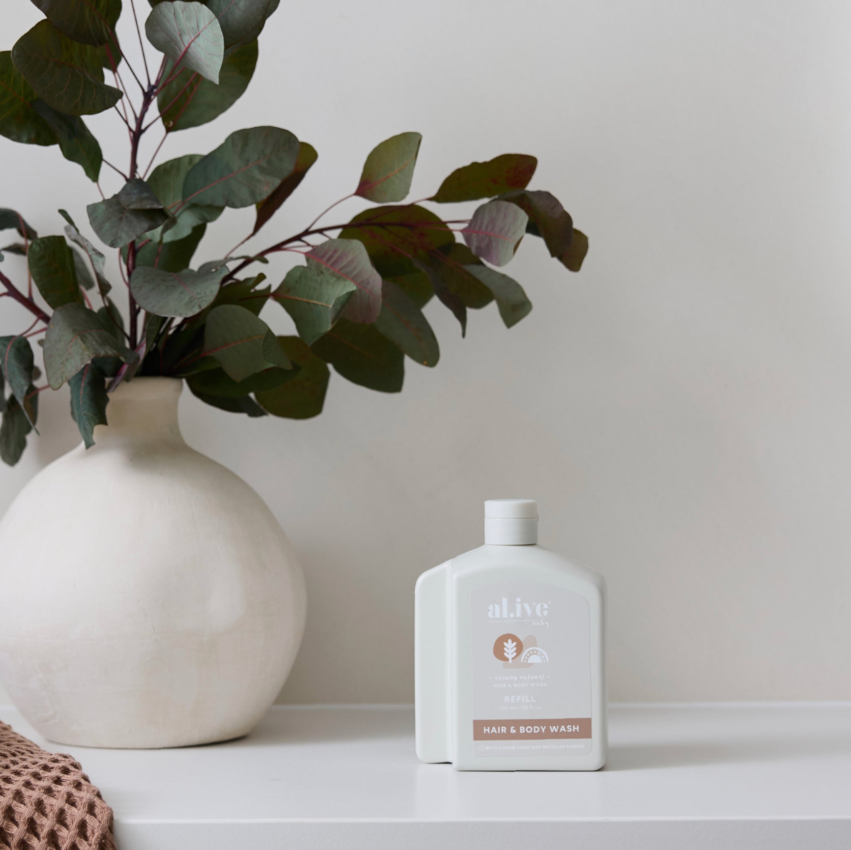 Al.ive Body 650ml Baby Wash Refill  Calming Oatmeal