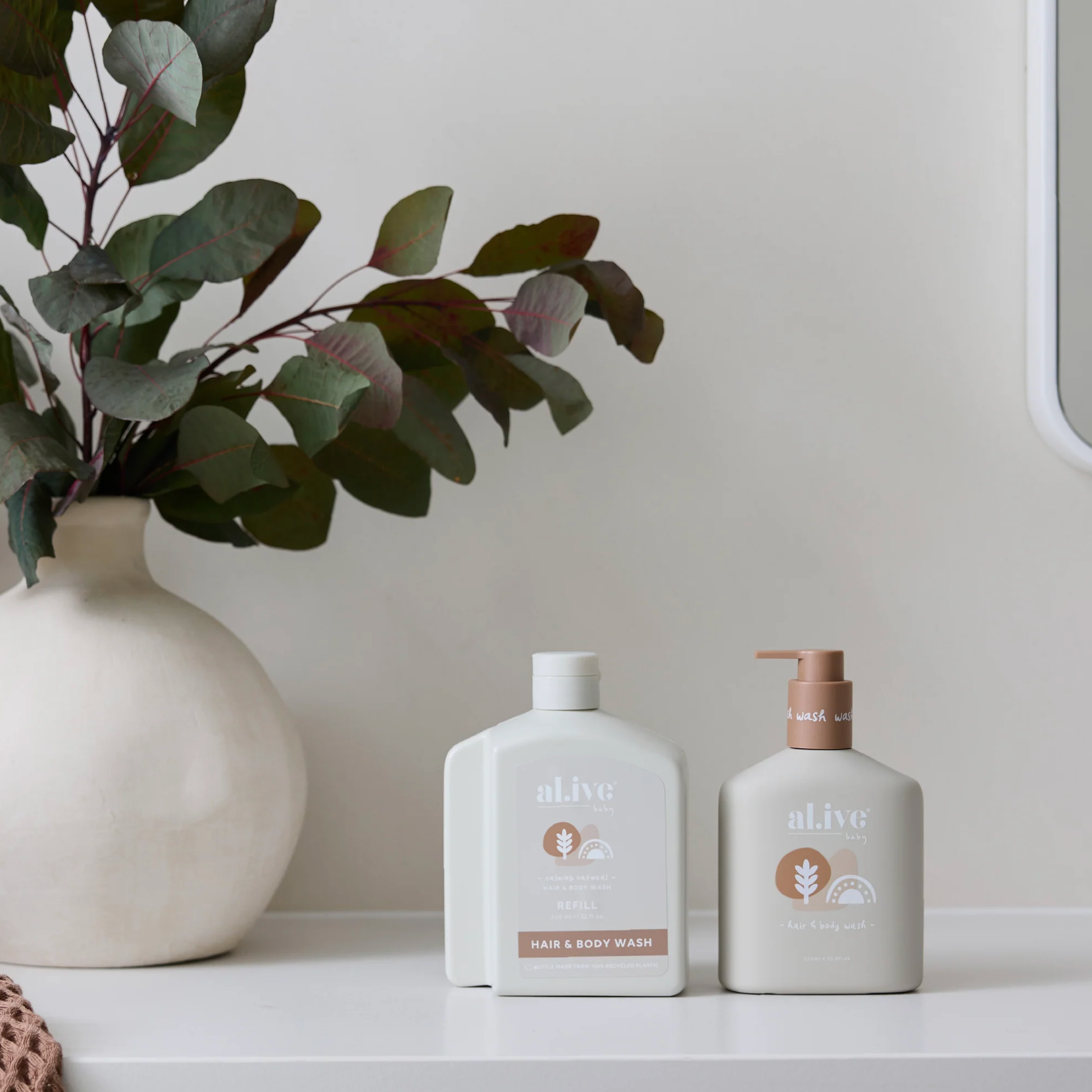 Al.ive Body 650ml Baby Wash Refill  Calming Oatmeal