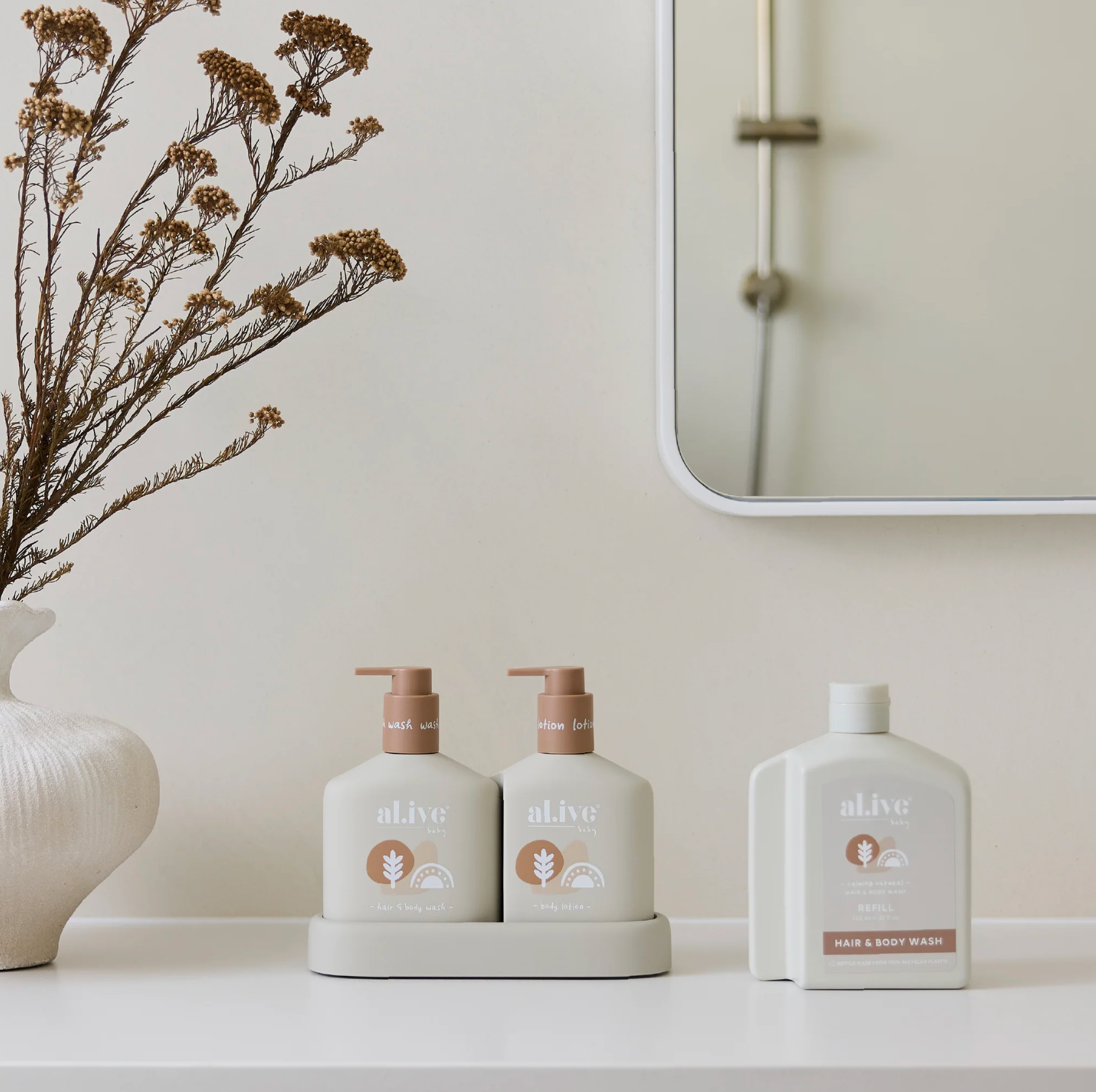 Al.ive Body 650ml Baby Wash Refill  Calming Oatmeal