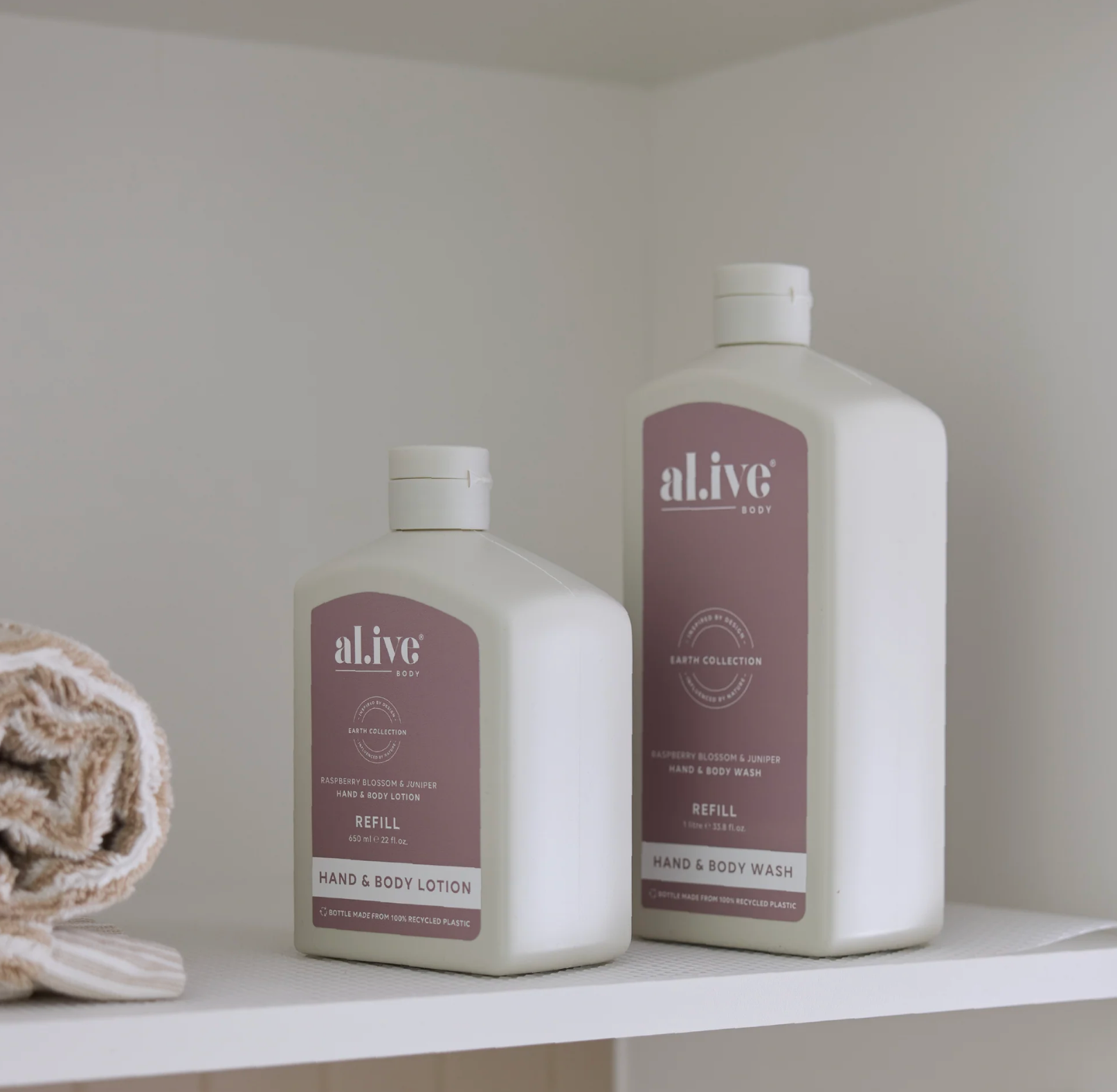 Al.ive Body 650ml Raspberry Blossom & Juniper Lotion Refill