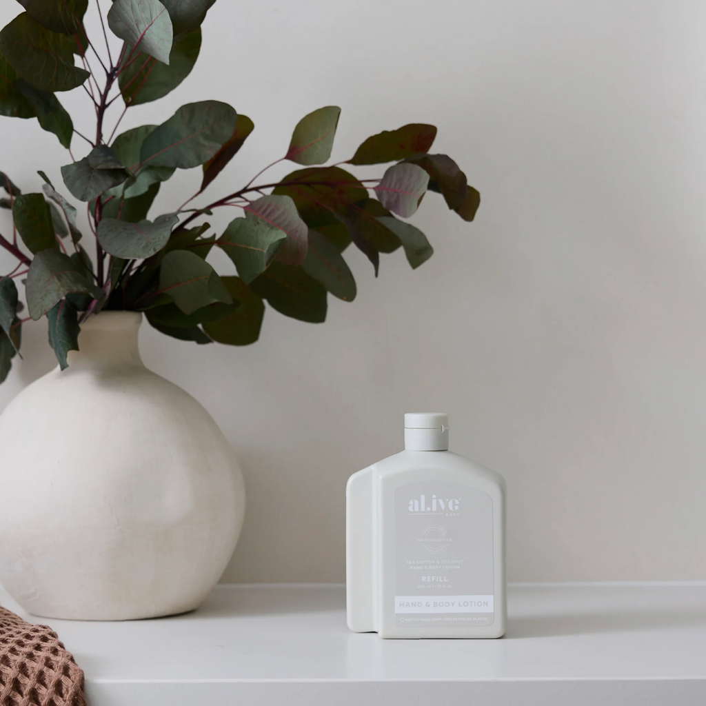 Al.ive Body 650ml Sea Cotton & Coconut Lotion Refill