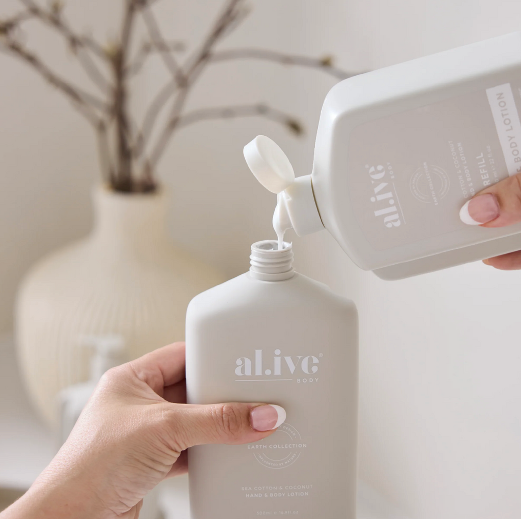 Al.ive Body 650ml Sea Cotton & Coconut Lotion Refill