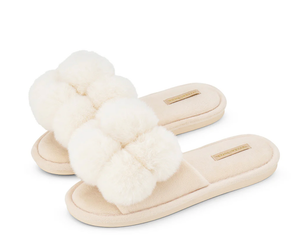 Annabel Trends Cosy Luxe Pom Pom Slippers