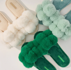 Annabel Trends Cosy Luxe Pom Pom Slippers