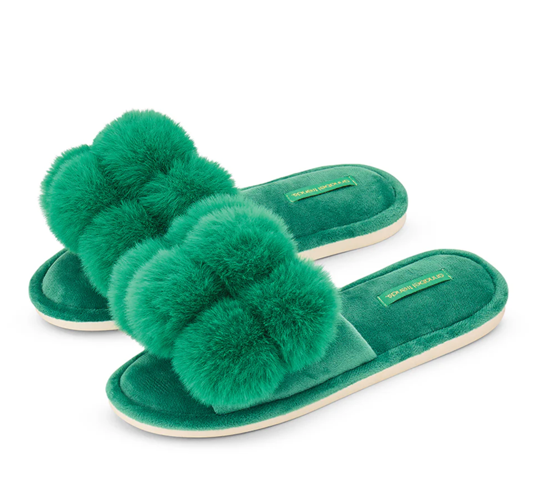 Annabel Trends Cosy Luxe Pom Pom Slippers
