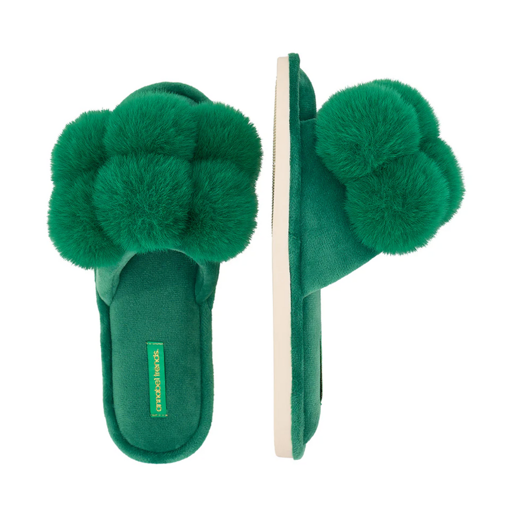 Annabel Trends Cosy Luxe Pom Pom Slippers