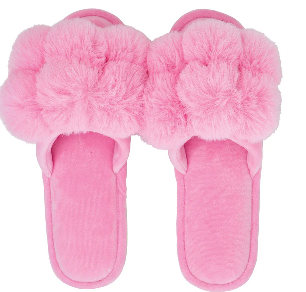 Annabel Trends Cosy Luxe Pom Pom Slippers