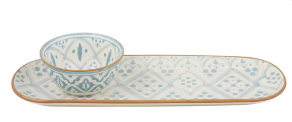 Coast to Coast Aleah Ceramic 2pc Serve Set 36x11x5cm Blue