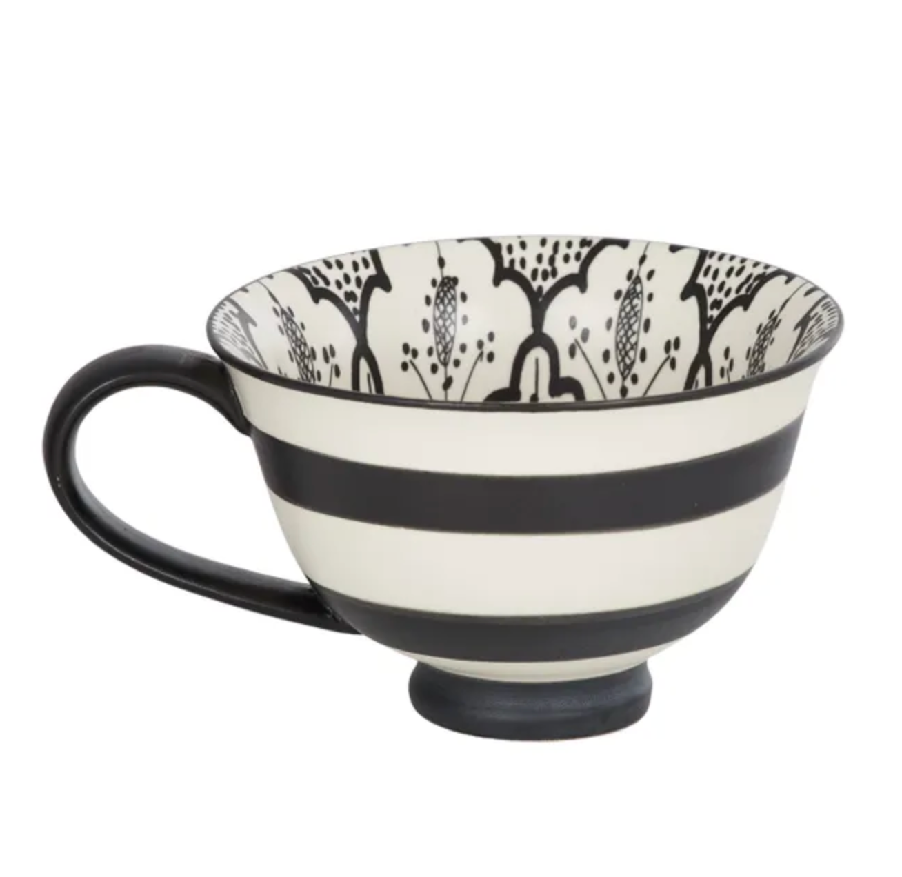 Coast to Coast Aleah Ceramic Jumbo Teacup 16x12x8.5cm Black