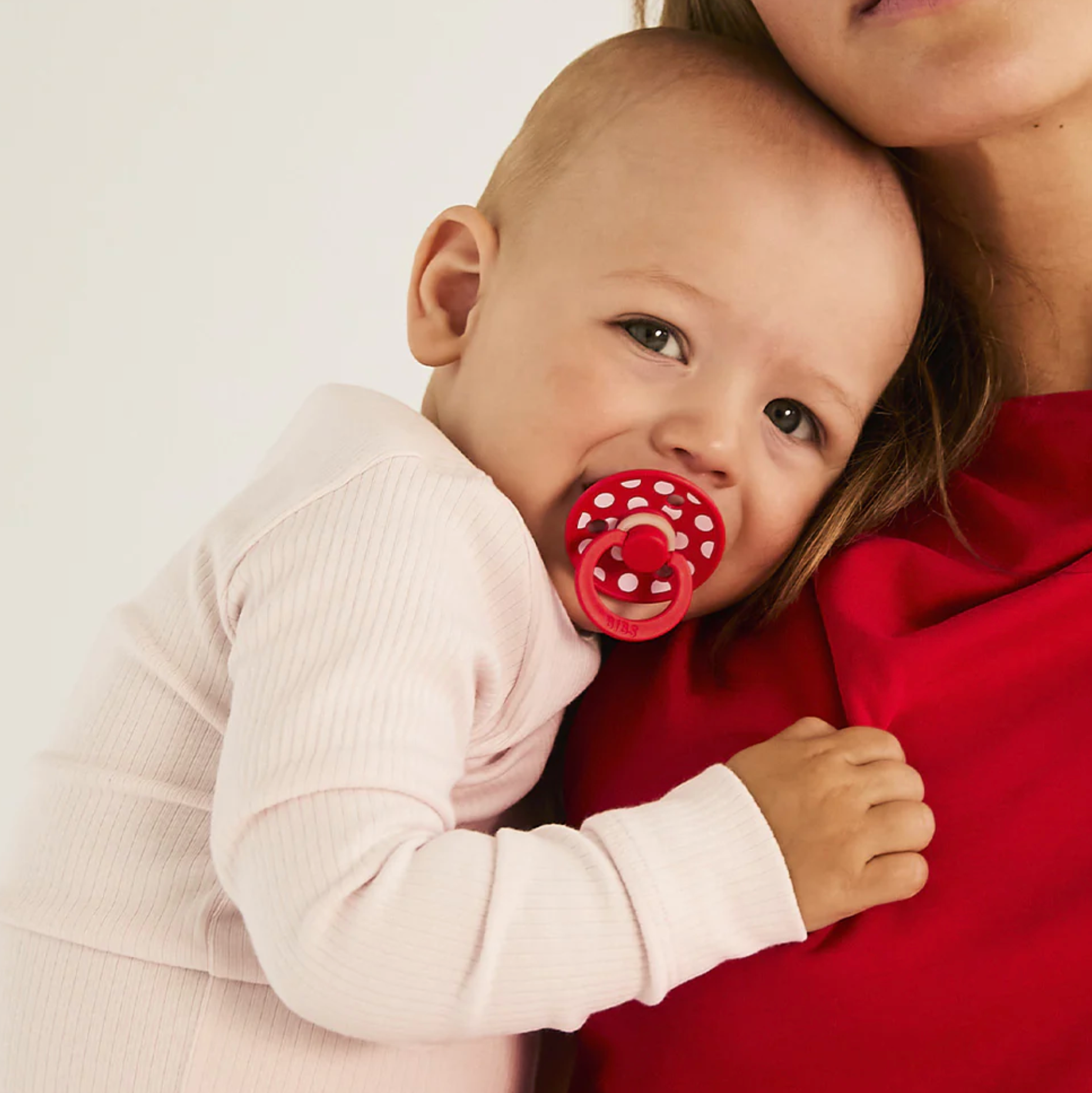 Bibs Studio Colour Polka Soother Double Pack (Natural Rubber/ Round)