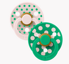 Bibs Studio Colour Polka Soother Double Pack (Natural Rubber/ Round)