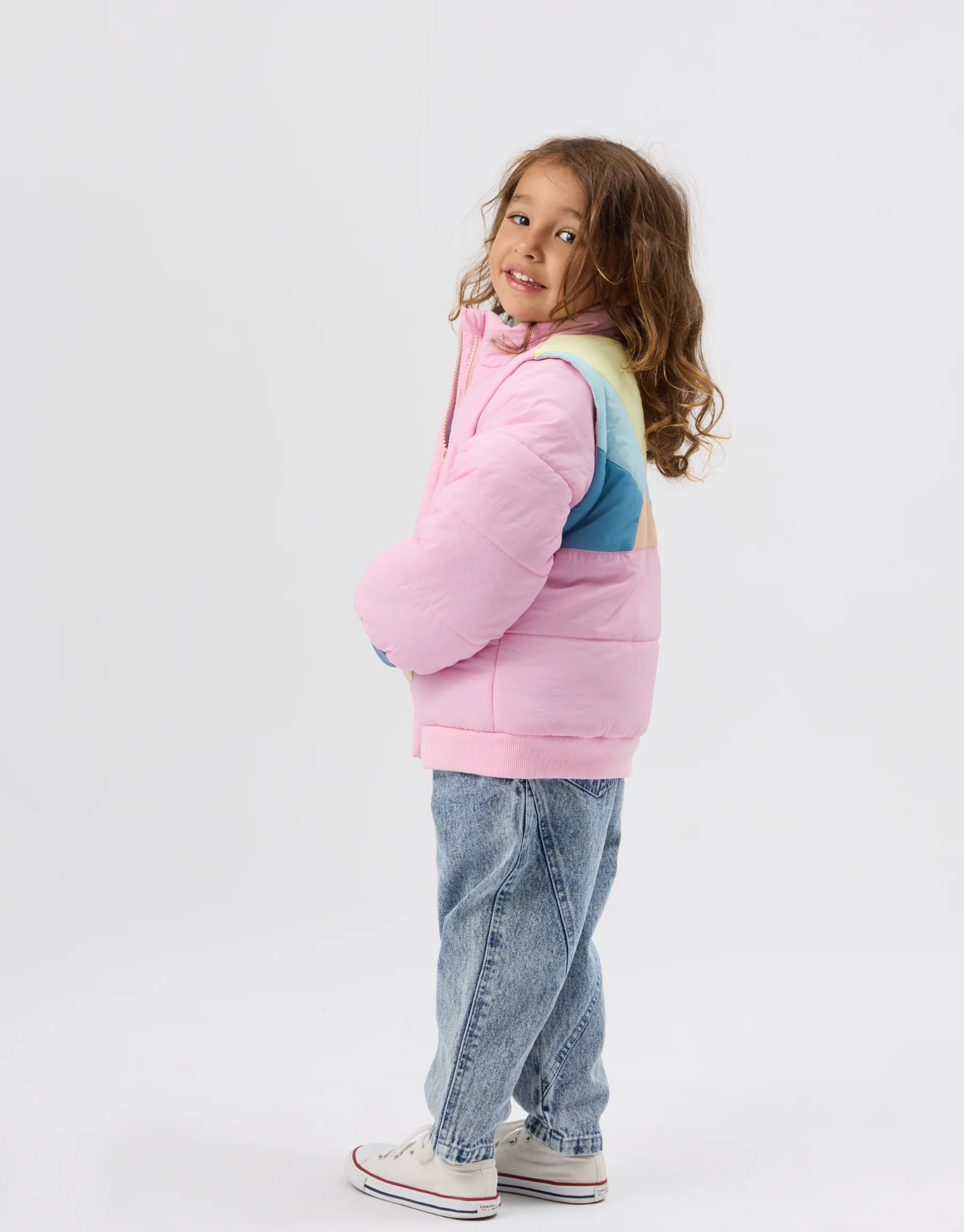 Goldie + Ace Charlie Sunrise Parka Jacket/Vest Pastel