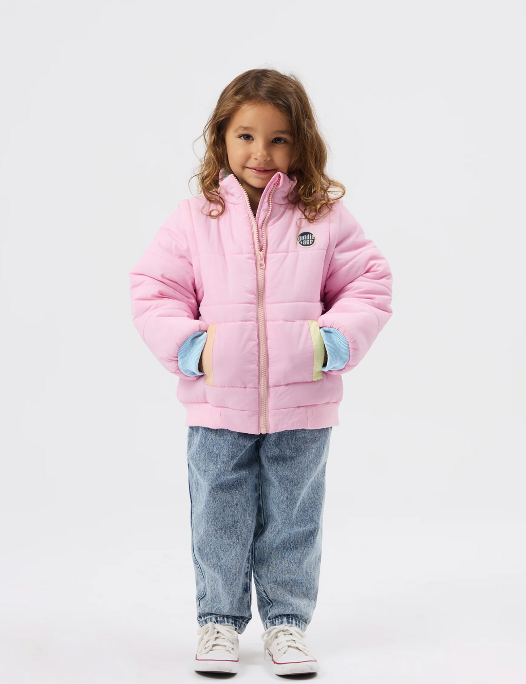 Goldie + Ace Charlie Sunrise Parka Jacket/Vest Pastel