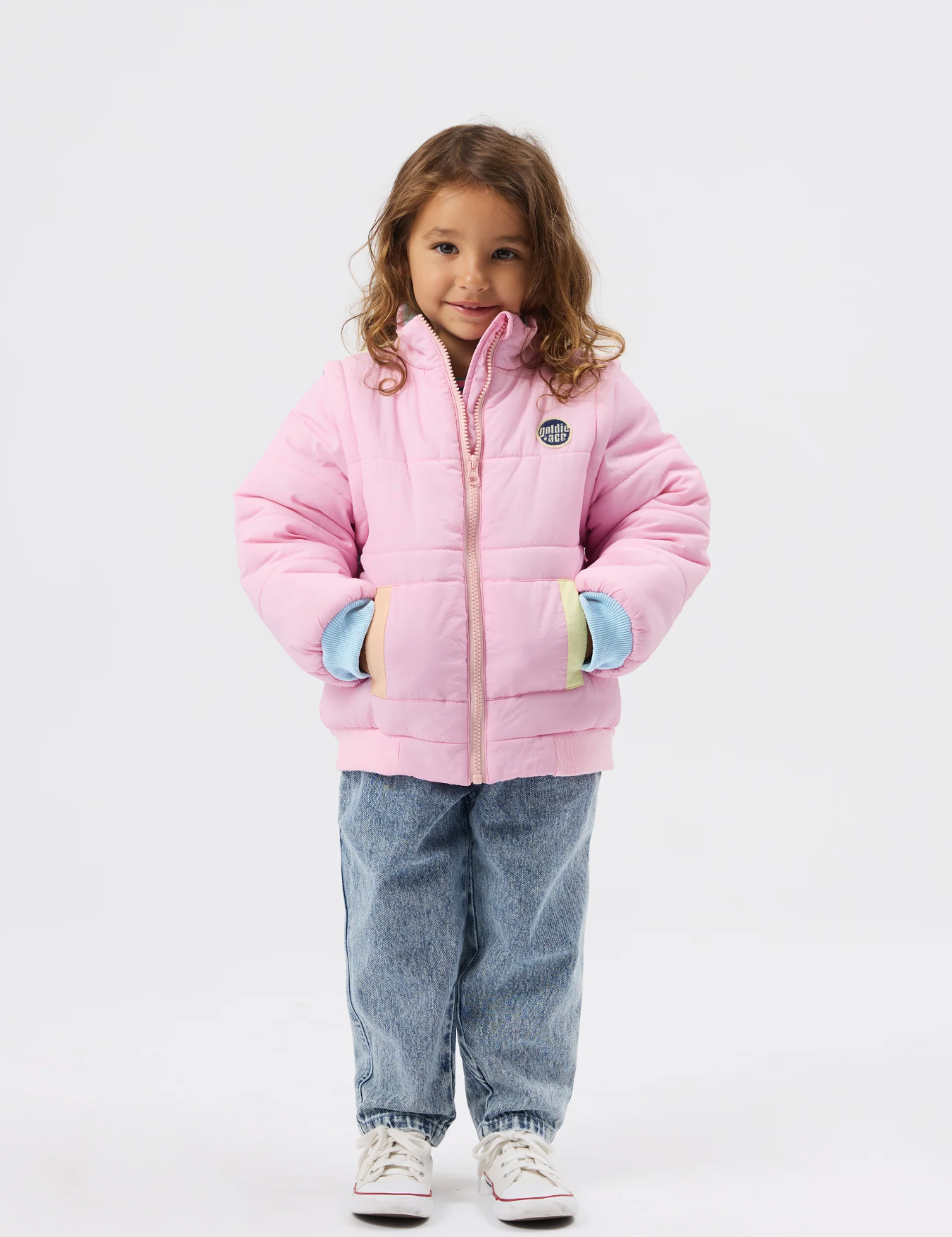 Goldie + Ace Charlie Sunrise Parka Jacket/Vest Pastel