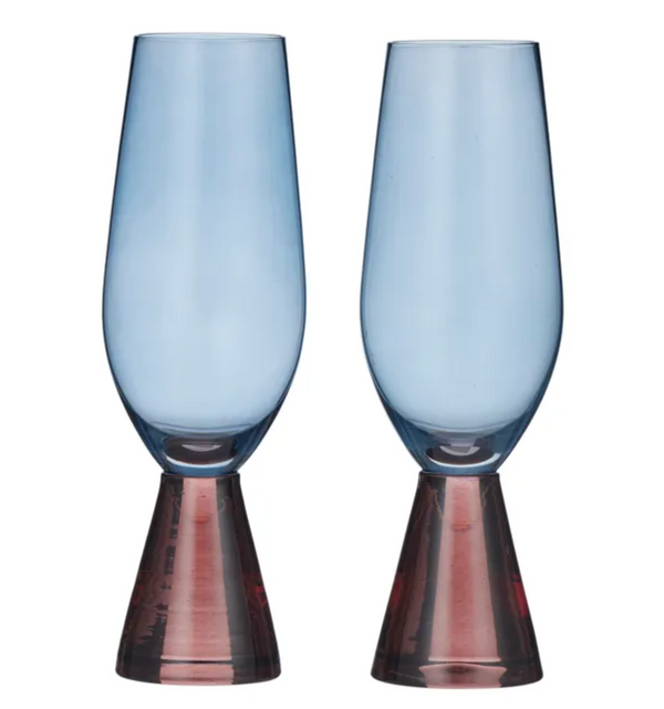 Coast to Coast Pyramid Flute Glass Set