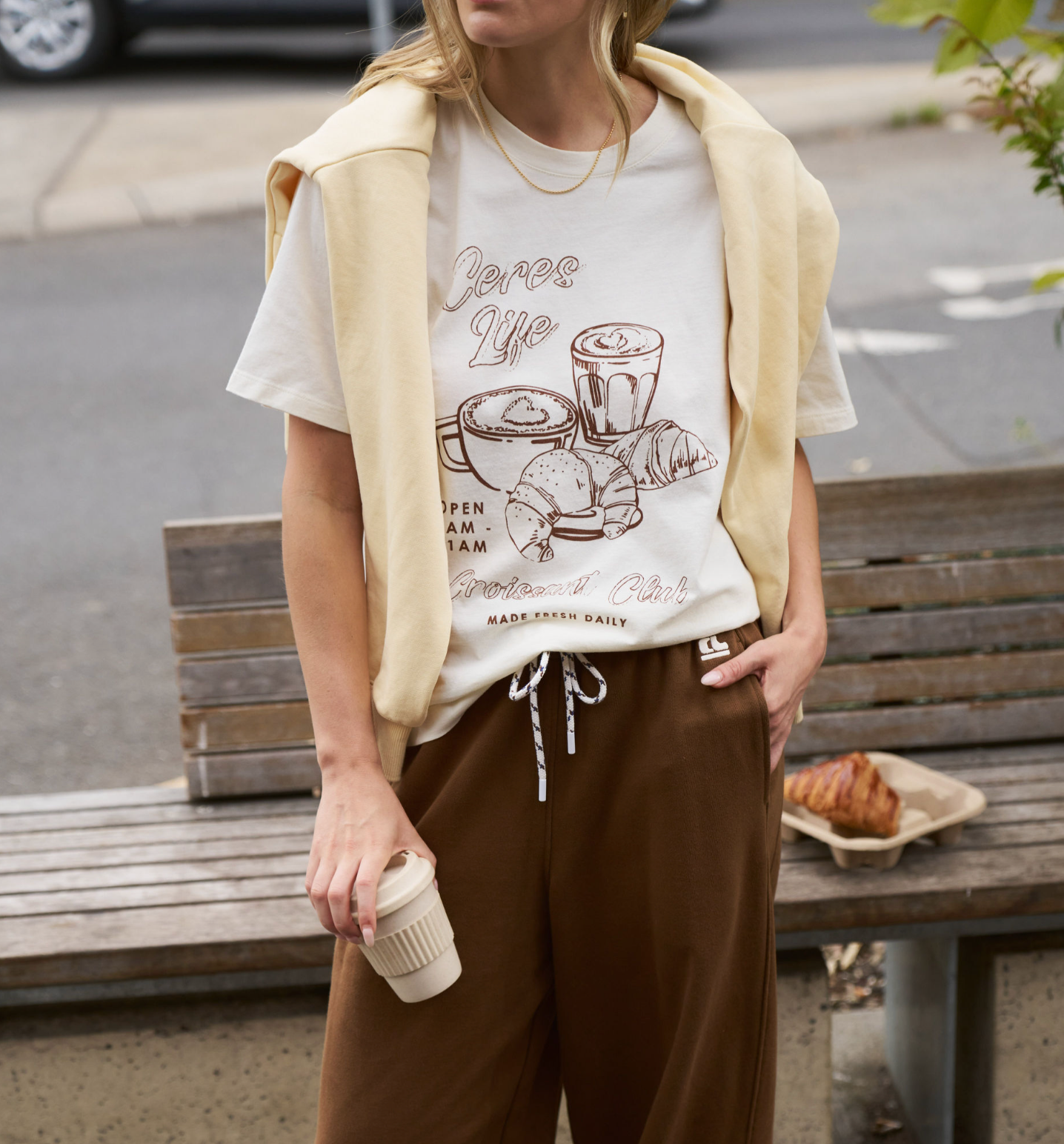 Ceres Life Croissant Club Stevie Slouchy Tee