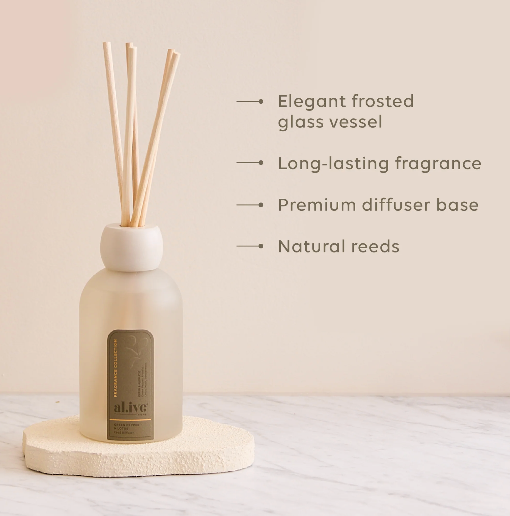 Al.ive Body Green Pepper & Lotus Reed Diffuser