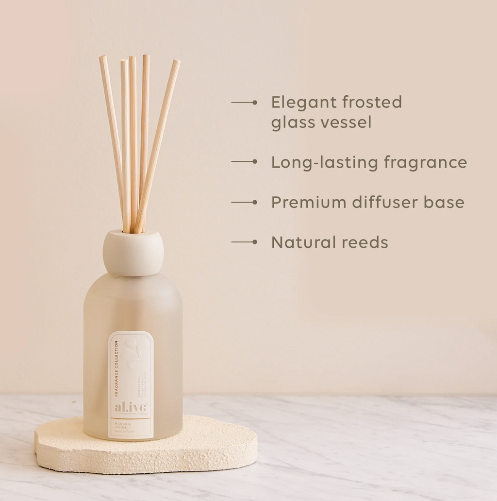 Lychee Reed Diffuser Al.ive Body Mango & Lychee Reed Diffuser – Little Beach Road