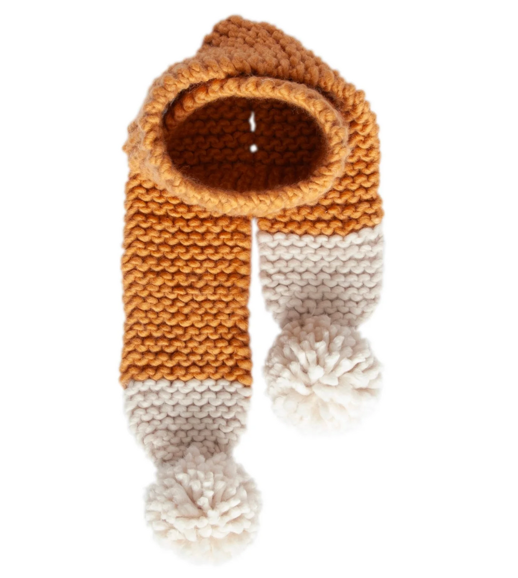 Acorn Kids Retro Scarf Caramel & Cream