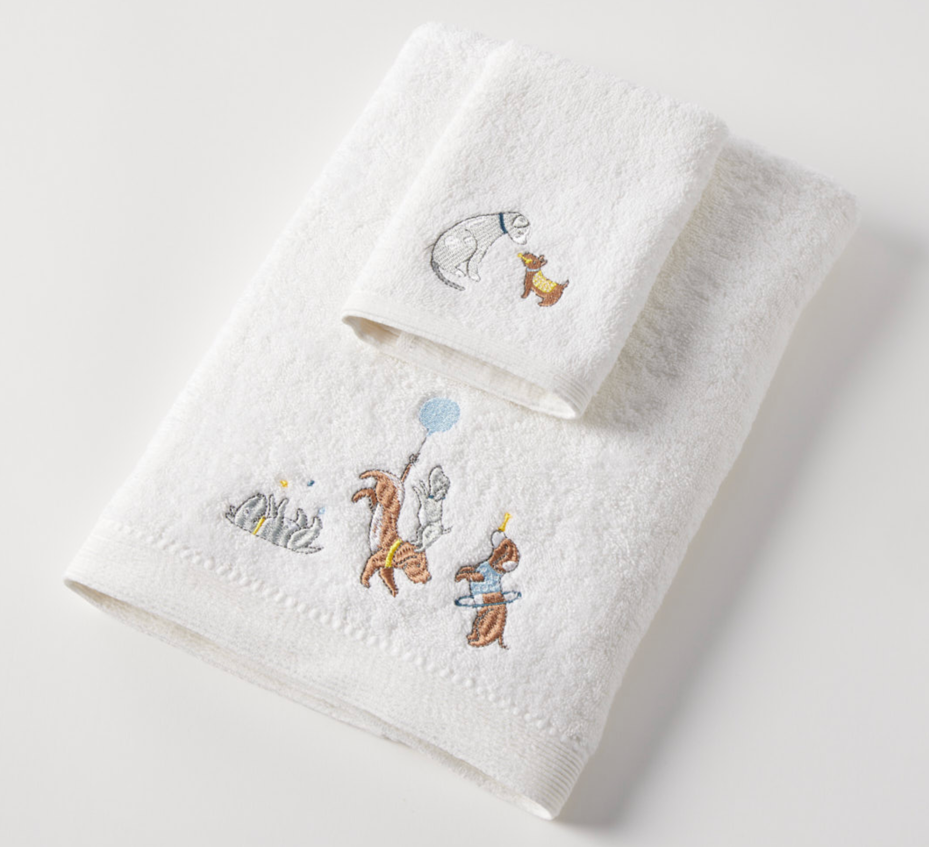 Jiggle & Giggle Puppy Play Bath Towel & Face Washer in Organza Bag