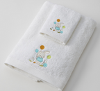 Jiggle & Giggle Bunny Party Bath Towel & Face Washer in Organza Bag