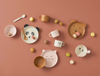 Jiggle & Giggle Animal Faces Bamboo 4pc Dinner Sets 3 Asst Designs