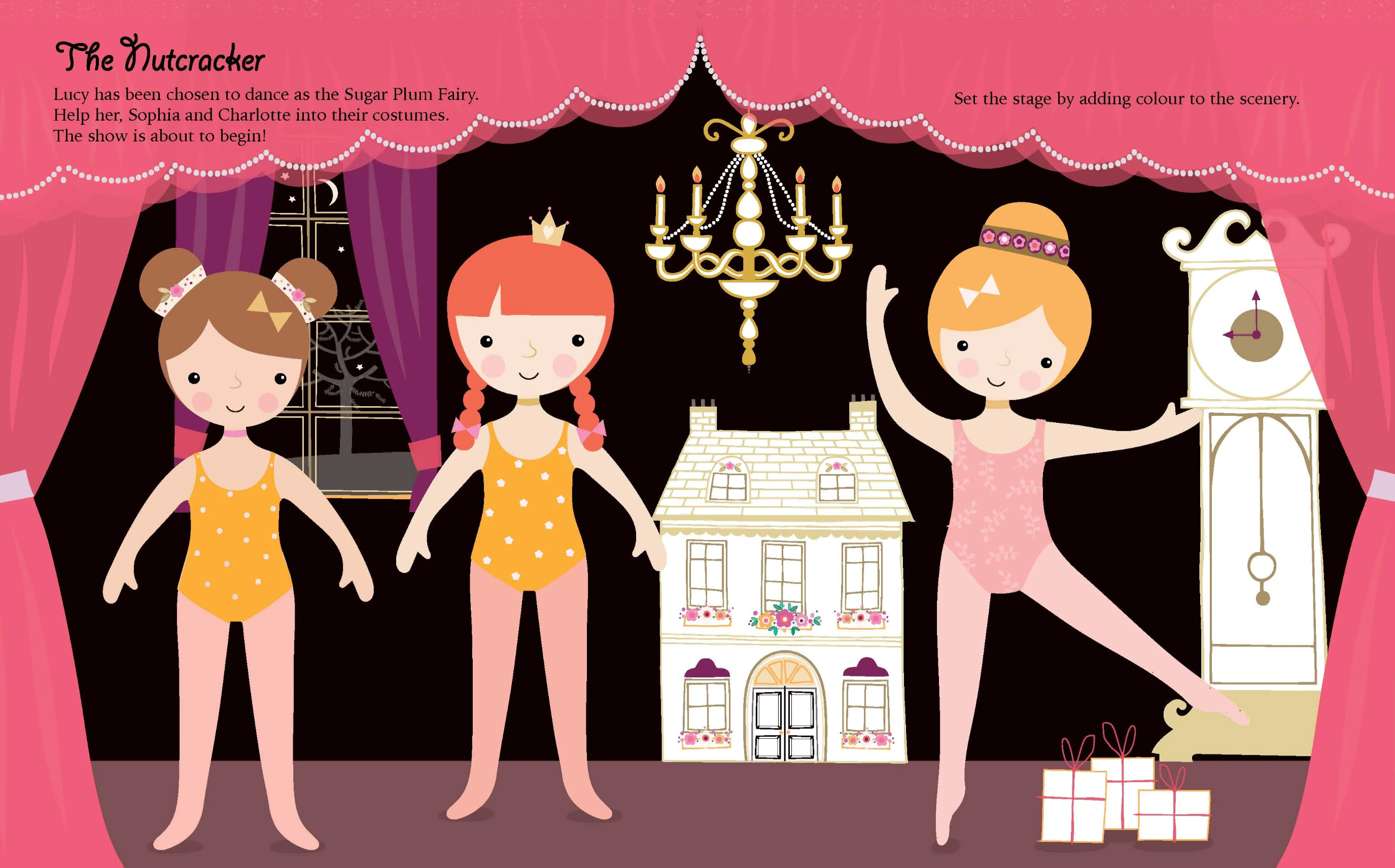 Lake Press Sticker Dress-Up Book  Ballerina