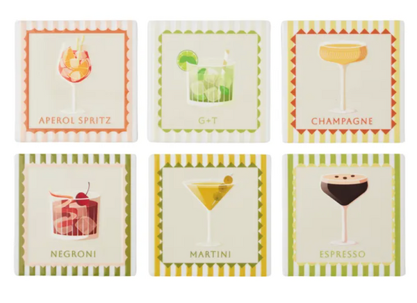 Coast to Coast Aperitif Ceramic Coaster