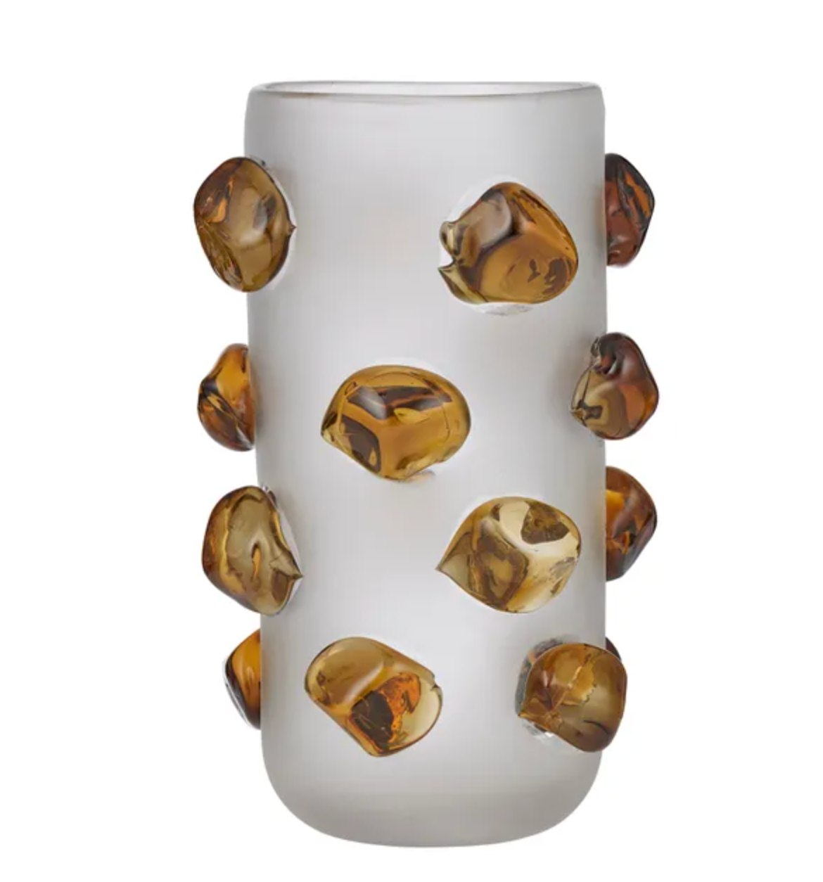 Coast to Coast Miles Glass Vase White/Amber