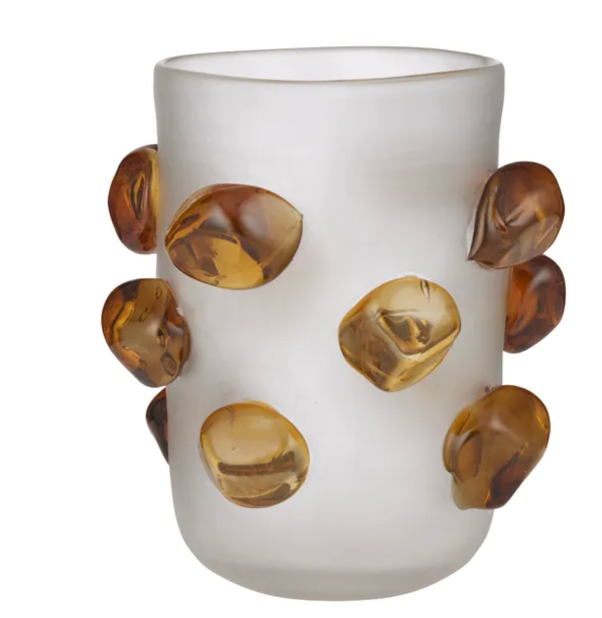 Coast to Coast Miles Glass Vase White/Amber
