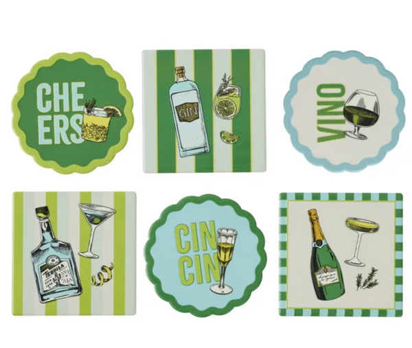Coast to Coast Gimlet Ceramic Coasters