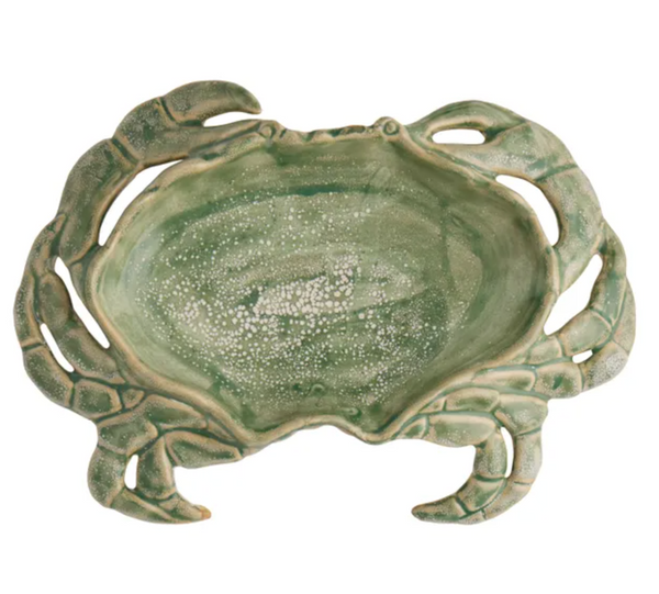 Coast to Coast Riva Ceramic Green Crab Shaped Dish