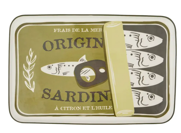 Coast to Coast Lisbon Ceramic Green Sardine Platter